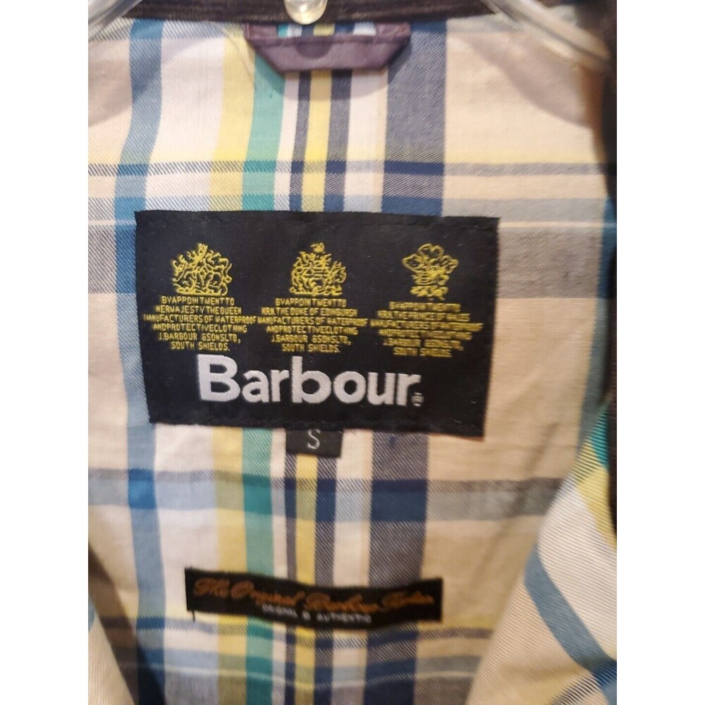 Barbour International Purple Waterproof Breathable Belted Jacket sz S - Picture 14 of 16
